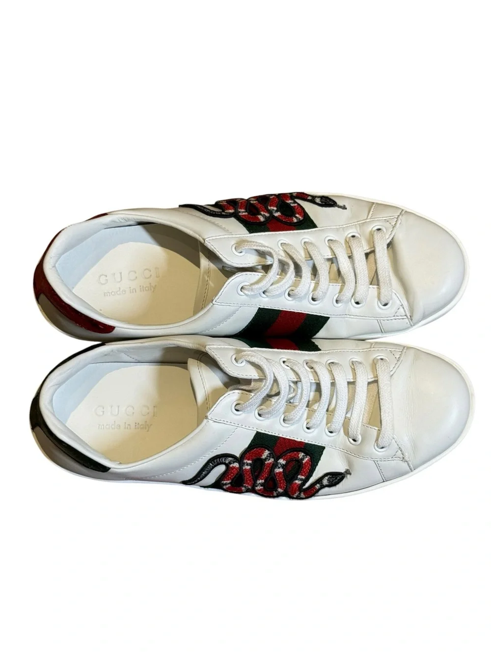 Used Gucci Ace Embroidered leather sneaker